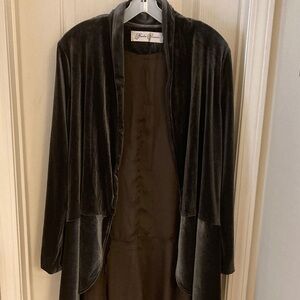 Brown Velvet Women's Cardigan